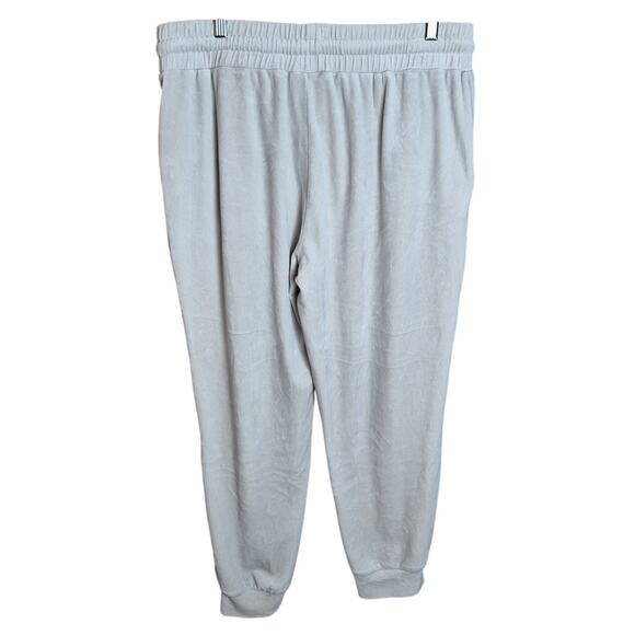 Spyder Women XL Ivory Ecru Velour Athleisure High Waist Jogger Sweatpants - Picture 4 of 7